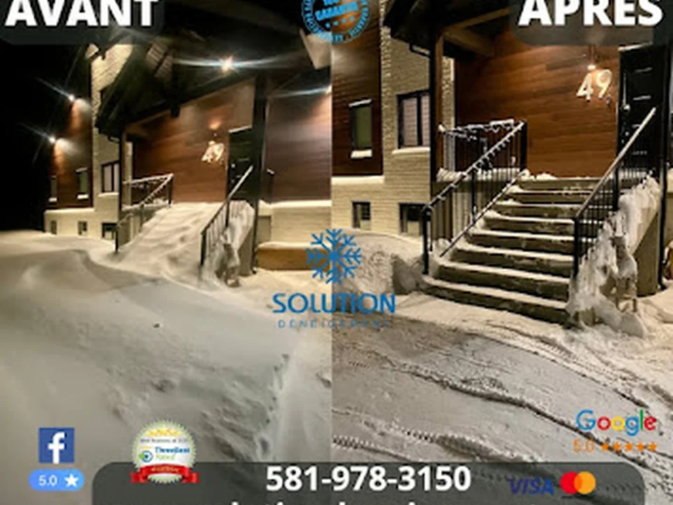 Solution Déneigement | Déneigement piétonnier | Déneigement de toitures | Déneigement manuel, Québec